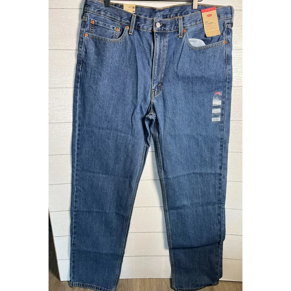 Levi's 550 NEW Relaxed Fit 40x36 Big & Tall Straight Blue Jeans